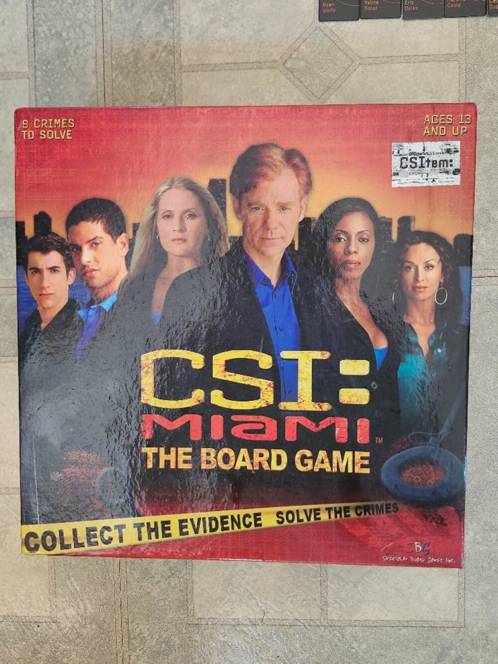 CSI: Miami The Board Game TV Series Crime Investigation